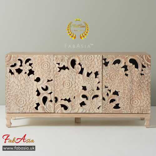 FabAsia CERO Carved Solid Wood Cabinet 3