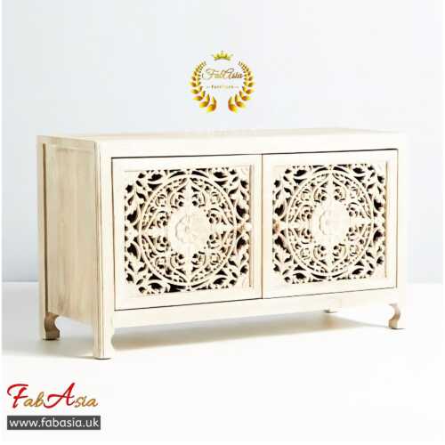 FabAsia Ceroe Carved Solid Wood Cabinet 4