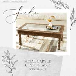 FabAsia Royal Carved Center Table 6