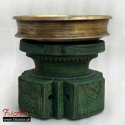 FabAsia Vintage Brass wood planter 5