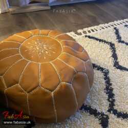 FabAsia Beautiful Leather Poufs 1