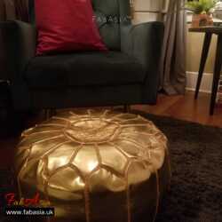 FabAsia Beautiful Leather Poufs 2