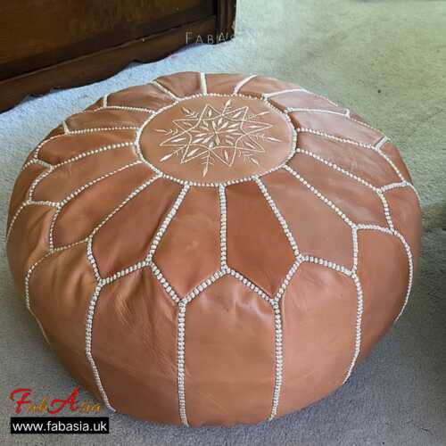 FabAsia Beautiful Leather Poufs 6