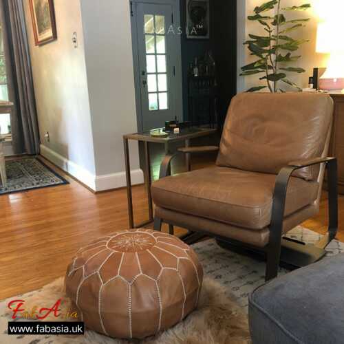 FabAsia Beautiful Leather Poufs 7