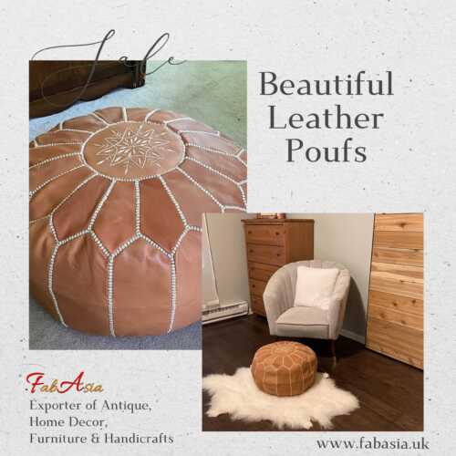 FabAsia Beautiful Leather Poufs 8 scaled scaled