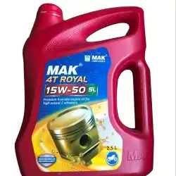 15W50 2.5L MAK 4T Royal Engine Oil, Can of 2.5 Litre